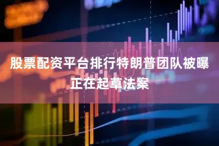 股票配资平台排行特朗普团队被曝正在起草法案